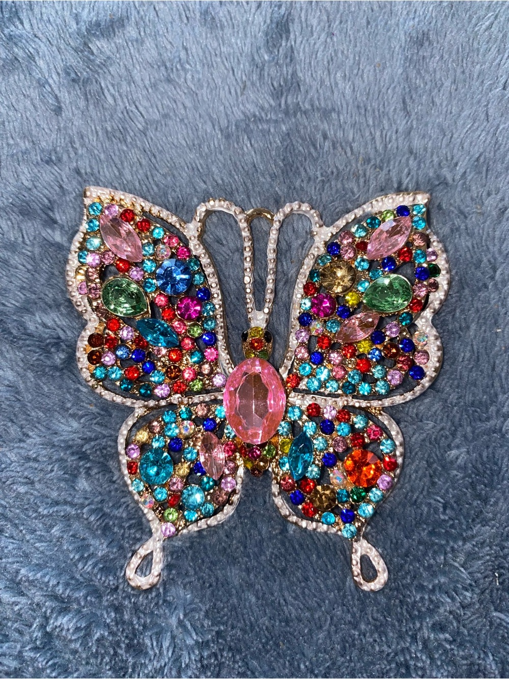 Colorful Crystal Butterfly Ornament- Multicolor Sparkle